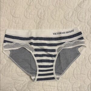 Victoria's Secret Navy and White Striped HipHugger Panties